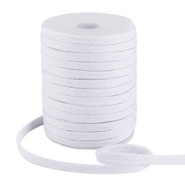 PH PandaHall 43 Yards Flat Drawstring Cord, 1cm Replacement Cotton Cord