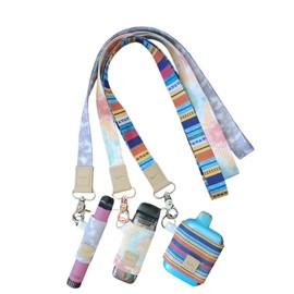 River & Rain Lanyard & Elastic Anti Lost Device Holder Case Leash Necklace for many uses (Tie dye, XL)