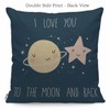 WONDERTIFY Star Cushion Cover Cute Cartoon Stars Planets Quote I
