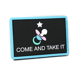 Come and Take It - Bolsa de pañales para chupete de PVC, parche táctico divertido