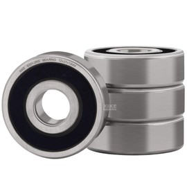 XiKe 4 Pcs 6301-2RS Double Rubber Seal Bearings 12x37x12mm, Pre-Lubricated and Stable Performance and Cost Effective, Deep Groove Ball Bearings.