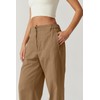 QINSEN Womens Zip Front Wide Leg Long Pants High Waist