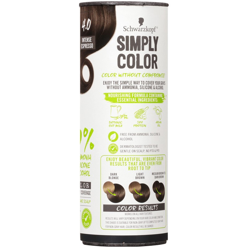 Schwarzkopf Simply Color Hair Color 4.0 Intense Espresso, 1 Application