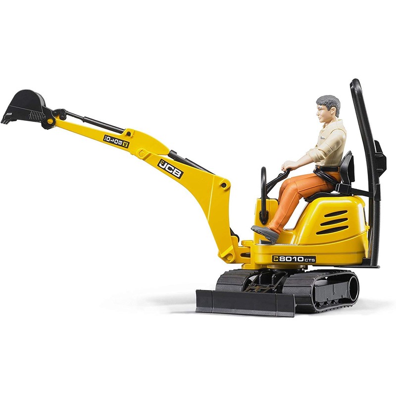 Bruder Bworld JCB Micro Excavator 8010 CTS and Construction Worker