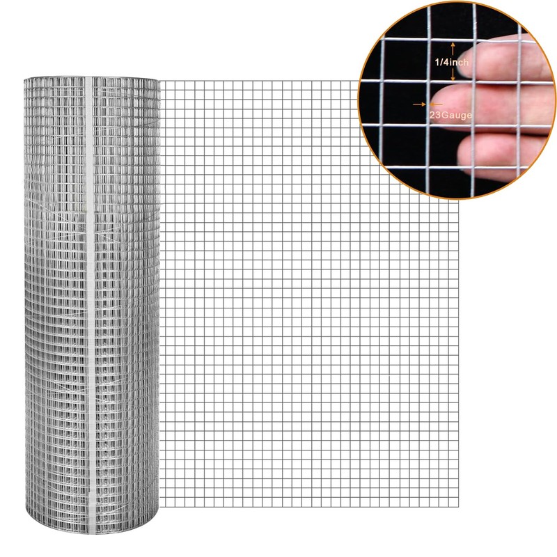 SDFNBRA Rodent Mesh Proofing Wire Mesh Roll, Galvanized Wire Metal
