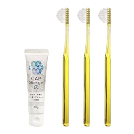 奇跡のオーラルケア CAP after gel α＆奇跡の歯ブラシ〈トライアングル〉3本セット (イエロー３本セット)