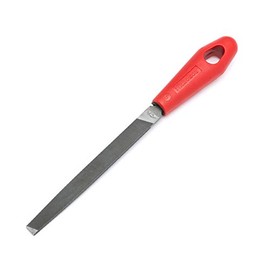 "Crescent Nicholson 6"" Mill Single Cut Bastard File with Red Handle - 21687NN", multi