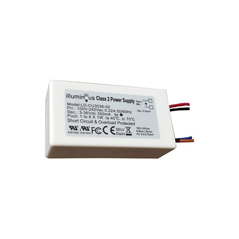350mA Constant Current 1-8 Watt DC LED Driver Transformer UL