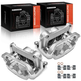 A-Premium Disc Brake Caliper Assembly with Bracket Compatible with Jeep Models - Cherokee 2014-2023 - Front Driver and Passenger Side, 2-PC Set