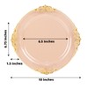 Balsa Circle 10 Transparent Blush Round 10" Disposable Plastic Salad