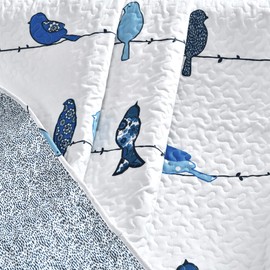 Lush Decor Rowley Birds Throw Blanket, 60" x 50", Navy (16T004831)