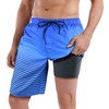 QRANSS Swim Trunks Men Big and Tall with Compression Lined