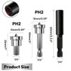 Saipor 10pcs Drywall Screw Depth Setter PH2 Magnetic Positioning Screwdriver