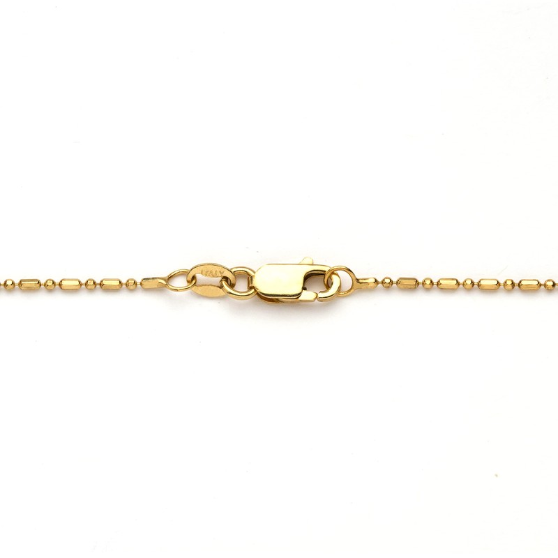 Rosary Style Necklace in 18k Gold over Sterling Silver