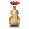 2-1/2" NPT Brass Gate Valve, Heavy Duty Female x Female