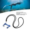 HERCHR Adjustable Swimming Nose Clip with Lanyard, Non Slip Split