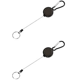 grepo Keychain, Reel, Key Holder, Carabiner Hook Included, Keys, Set of 2