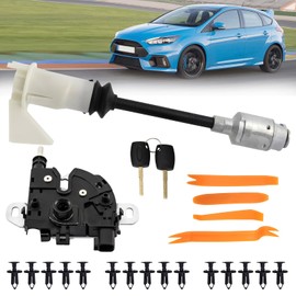 Bonnet Release Lock Latch Repair Kit,Bonnet Hood Lock Latch Catch Block,with 15 Pcs Clip 4 Pcs Removal Pry Tool,Compatible with Ford Focus MK2 C-MAX 1343577 3M5116700BC Bonnet lock