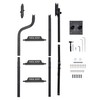 POKIAUTO 42" Aluminum Universal Pickup Truck Tailgate Ladder with Handrail,