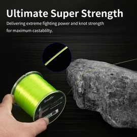 ThornsLine Force Monofilament Fishing Line - Superior Mono Leader Materials - Exceptional Strength Nylon Fishing line 2-100lb, Abrasion Resistant Mono Line
