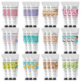 BODY & EARTH # LOVE 36 Pack Hand Cream Gifts Set for Women, Mini Moisturizing Hand Lotion For Dry Hands, Travel Size Hand Cream Bulk Hand Lotion Gifts for Women, Bridesmaid Gifts, Appreciation Gifts