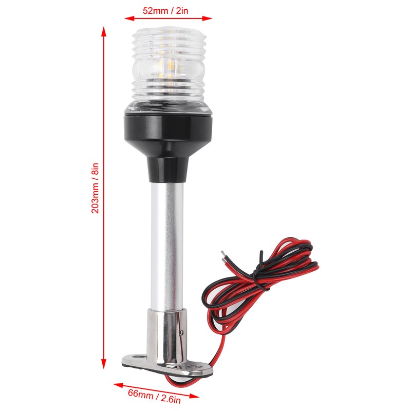 8in Sailing Signal Light DC12V-24V 5W 360° All Round LED