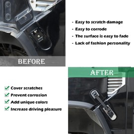 Hood Latches Hood Lock Catch Latches Replacement Kit Fit for Hummer H2 2003-2009 Car Accessories,Aluminum Alloy,2PCS (Black)