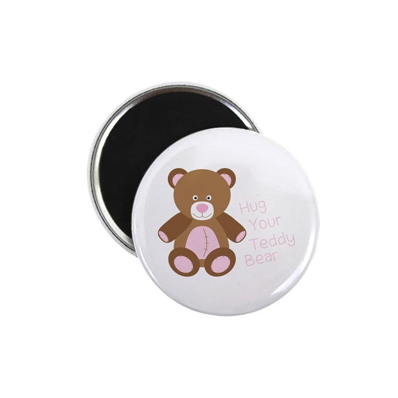 CafePress Hug Teddy Bear Magnets 2.25" Round Magnet, Refrigerator Magnet