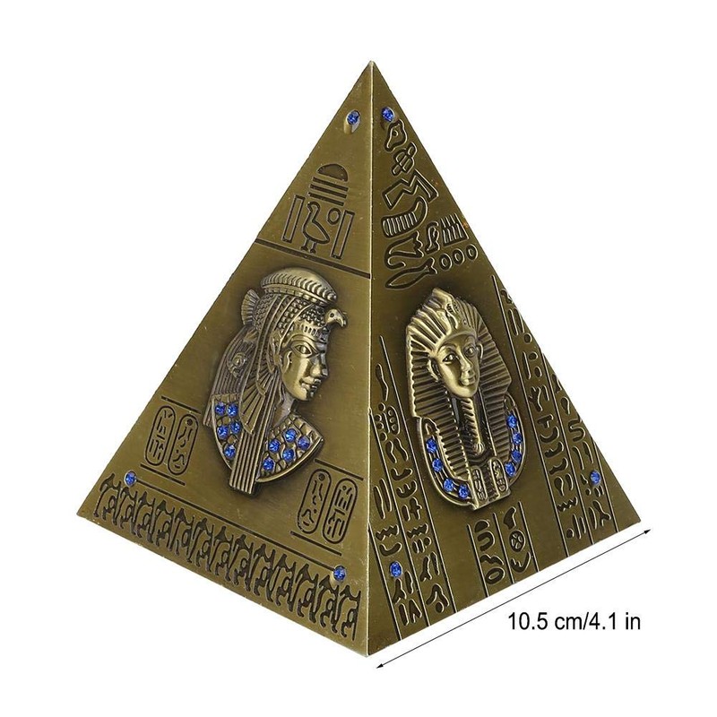 Egyptian Pyramid Piggy Bank Delicate Tourist Souvenir Money Box (Bronze