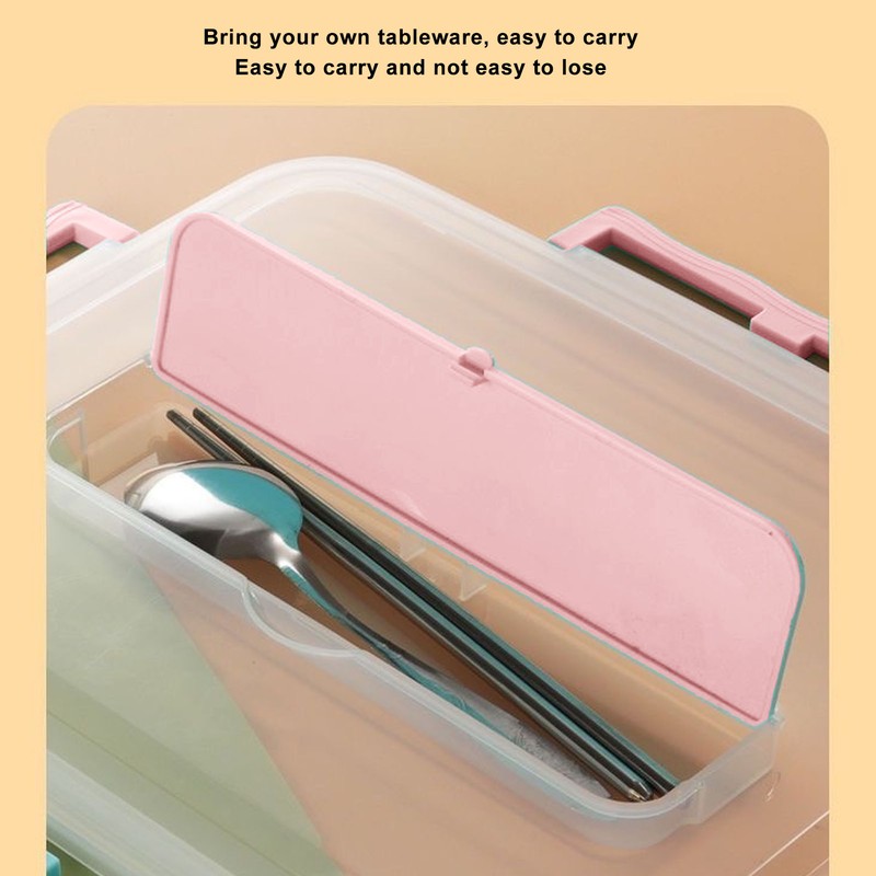 Lunch Box with Lid 5 Compartments Heat Preservation Stainless Steel