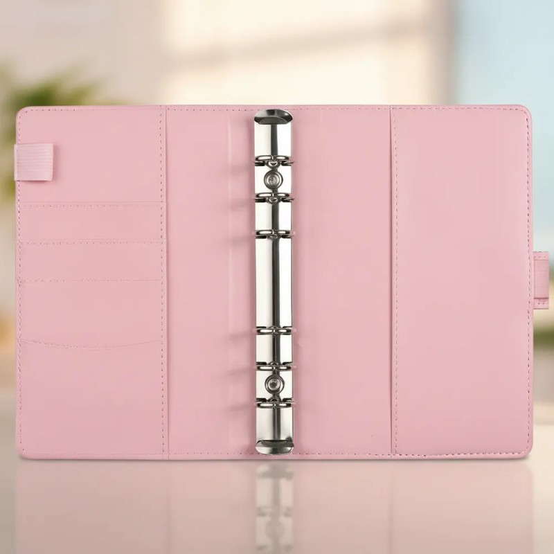 Bolsa De Carpeta Carpeta Planner A6 Cartoon Macaron Rosa