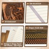 DND Dragon Journal Notebook, 3D Dragon Embossed Notebook with Pen