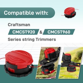 Katifee CMZST260H Compatible with Craftsman CMCST920 CMCST920M1 CMCST960 CMCST960E1 Type1,Replacement String Trimmer Spool Head with Craftsman Qucikwind Weedwacker Series Cordless String Trimmer