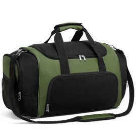 Vorspack Duffle Bag for Travel - 40L/21 Inches Duffel Bag Small Duffle Bag for Men Weekender Bag with Water Bottle Pocket for Travel Sports - Army Green