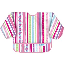 Bumkins Sleeved Bib, Easy Wipe, Soft, Lightweight, Machine Washable and Quick Drying, Waterproof Bib for Mealtimes, Long Sleeved, 6 - 24 Months