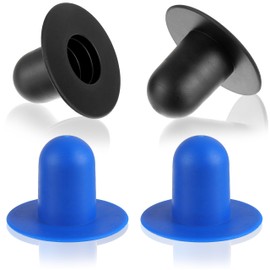 CDDCWZ Pack of 4 Pool Plugs, Swimming Pool Stopper Plugs, Pool Plugs Replacement, Filter Pumps, Filter Hole Plugs, Suitable for Intex and Bestway Filter Pumps, Filter Hole Plugs (2 Black + 2 Blue)