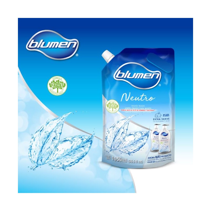 BLUMEN JABON LIQUIDO POUCH NEUTRO 1050ML
