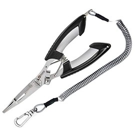 Booms Fishing H01 Fishing Pliers Stainless Steel Scissors Multi-Functional Tool with Lanyard