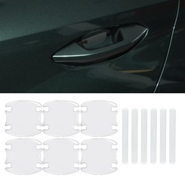 QZTYTY 12PCS Car Door Handle Scratch Protector, Door Handle Stickers, Waterproof Anti-Scratches Car Door Cup Protector Transparent, Car Accessories Auto Protection Film Universal for Cars (12PCS)