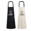 Set of 2 Adjustable Cooking Apron Waterproof Bib Apron with