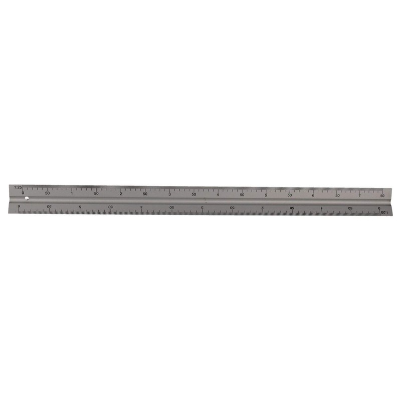 12" Triangular Scale Ruler Aluminium Scale Engineer Architect Technical Drawing