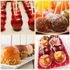 75PCS Candy Apple Boxes with Hole 3.54 Inches Clear Apple