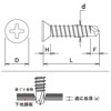DAIDOHANT 10175623 Stainless Steel Drill Screw [Countersunk Head Screw] Nominal