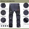 TACVASEN Men's Pants-Waterproof Windproof Hiking Skiing Soft Shell Pants, LGrey