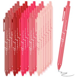 Dispowreath 30 Pcs Thank You Pens Bulk Multicolor Ballpoint Pens Thank You Gift for Men Women Employee Appreciation Gifts Holiday Gifts for Teacher Office Party Favors(Valentine Colors)