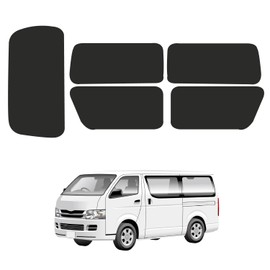 SEIWA Car Specific Product, Curtain, For Toyota Hiace 200 Series, 5-Piece Set Magnetic Curtain, IMP203, Black, 99.8% Shielding Rate, Uses Grade 3 Fabric, Car Supplies, Sleeping in the Car, Sunshade