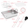 15 Inch Stainless Steel Roasting Pan with Cooling Rack -