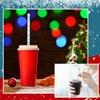 50 Pcs Christmas Plastic Drinking Straws Winter Snowflake Hard Disposable