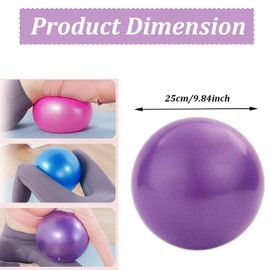 zukent Yoga Ball Mini Pilates Ball Soft Pilates Ball Exercise Ball Physiotherapy Anti-Slip Swiss Ball Fitness Bender for Yoga, Pilates, Balance, Exercise, Fitness - Blue