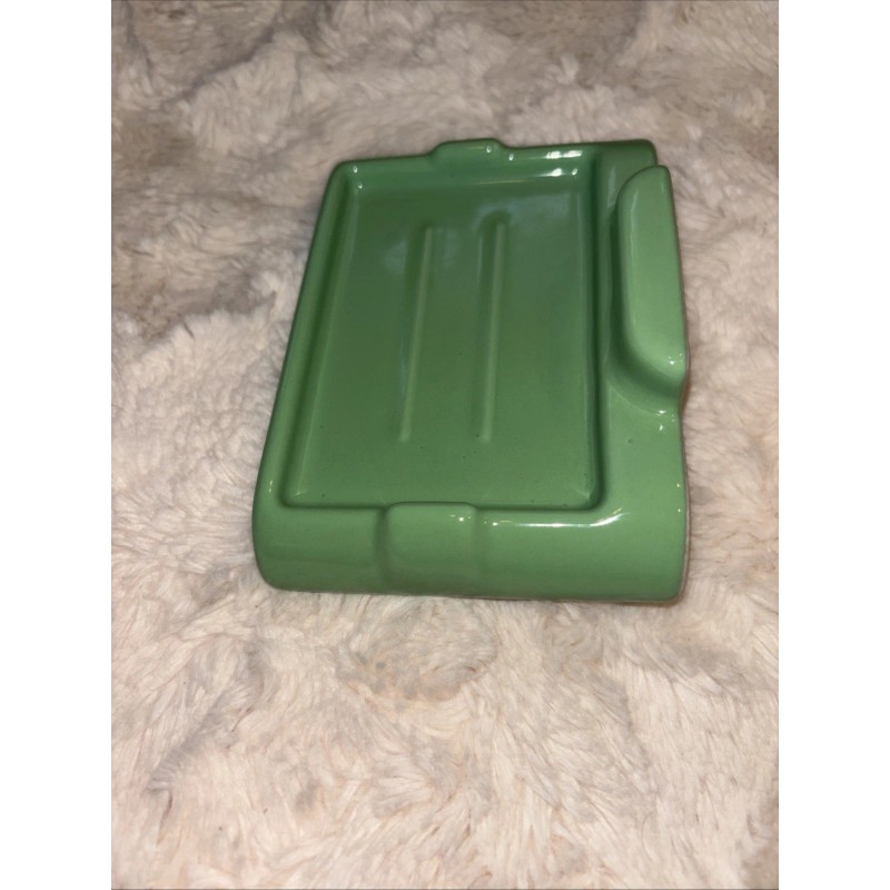 Chandler Vintage Soap Dish Holder Porcelain Wall Mount Jadeite Green